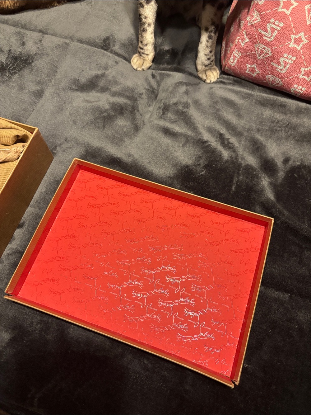 Red Signature Lined Tray